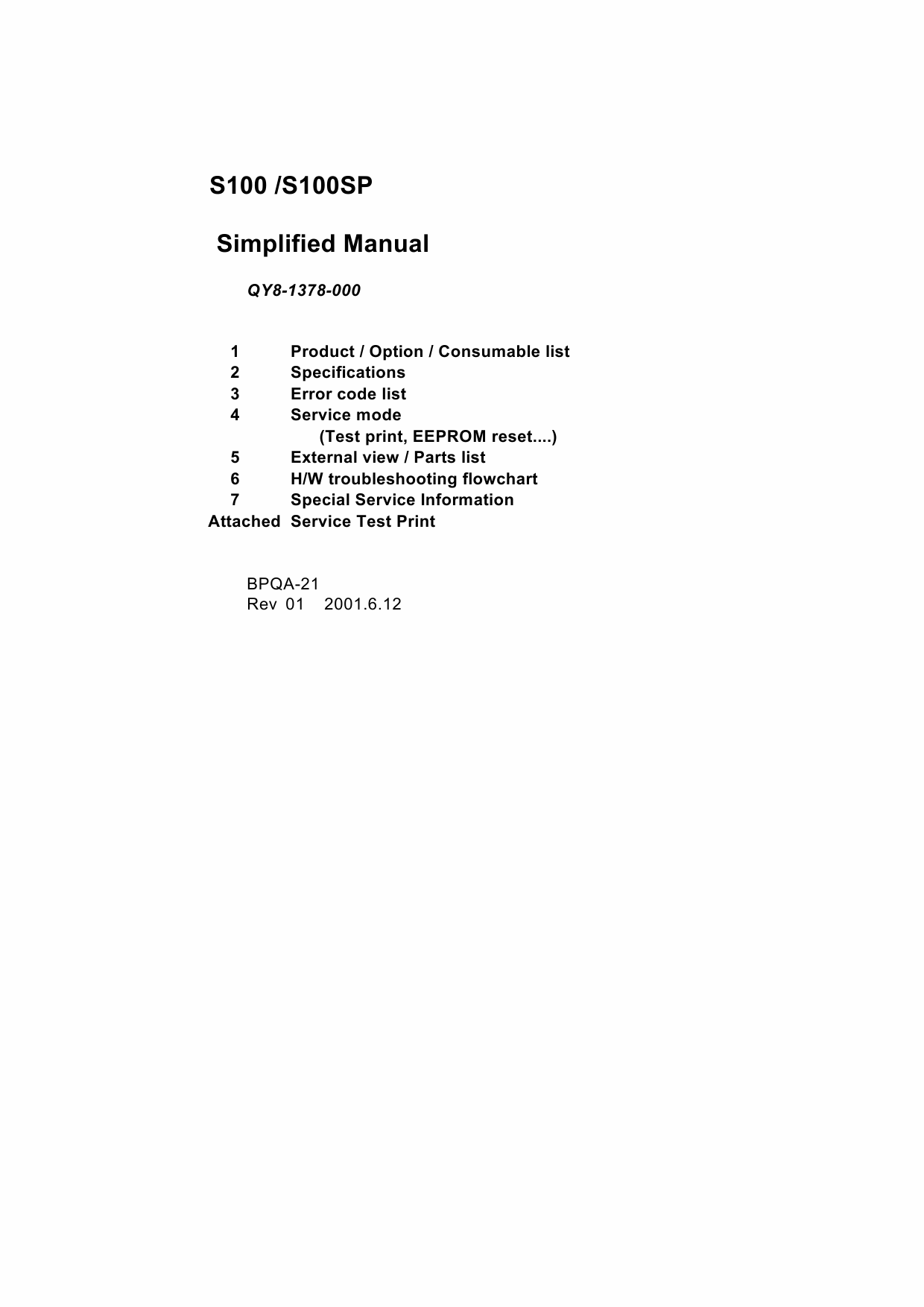 Canon PIXUS S100 Simplified Service Manual-2